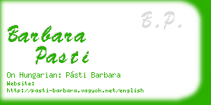 barbara pasti business card